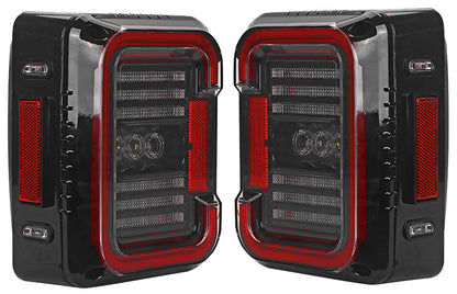 TAIL LIGHTS - CEE 'C' CLEAR SMOKE LED replacement for Wrangler JK JKU (pair)