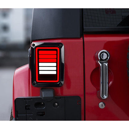 TAIL LIGHTS - DARK STRIPE LED replacement for Wrangler JK JKU (pair)