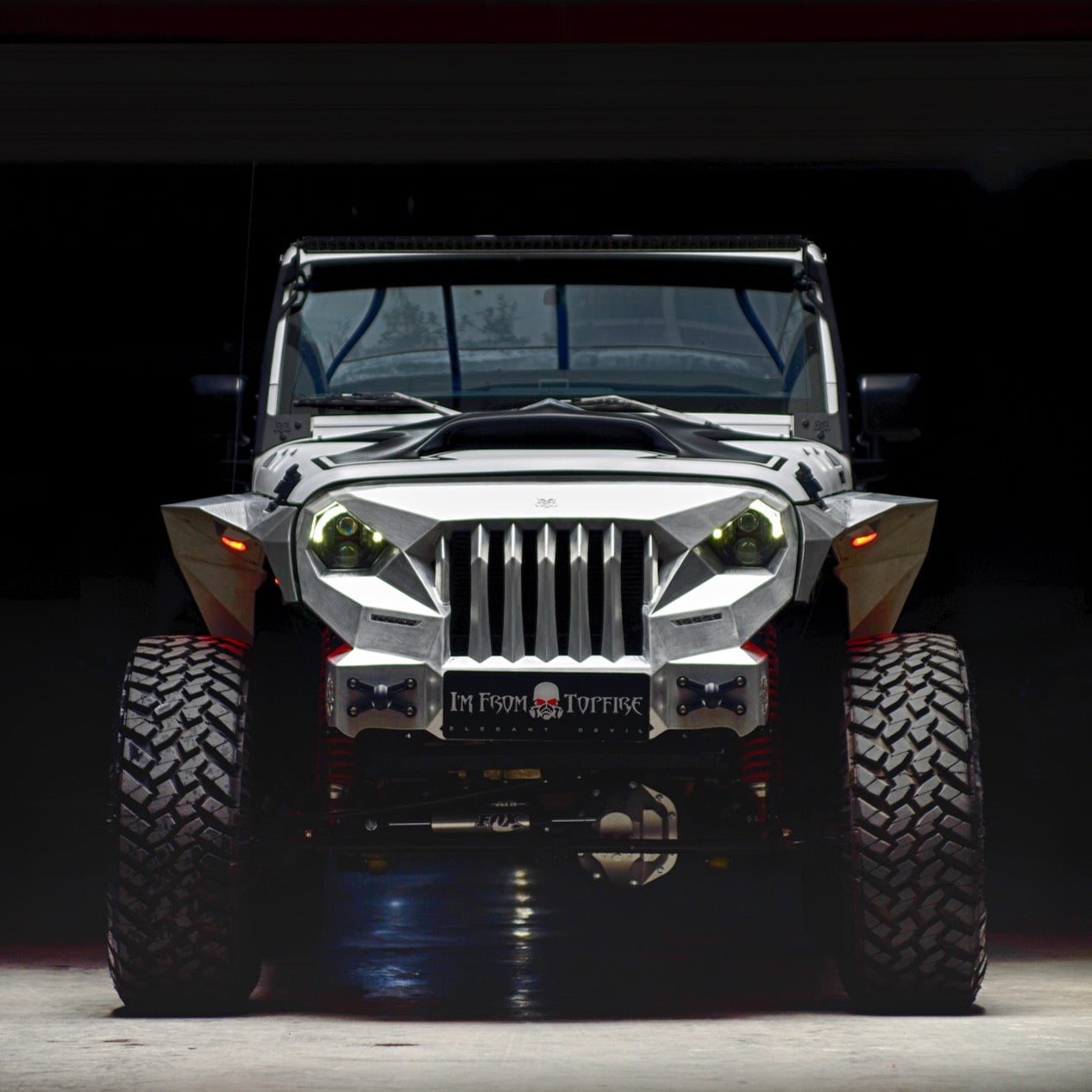 Topfire Marauder III Front Grumper (Bumper and Grill) for Wrangler JK JKU