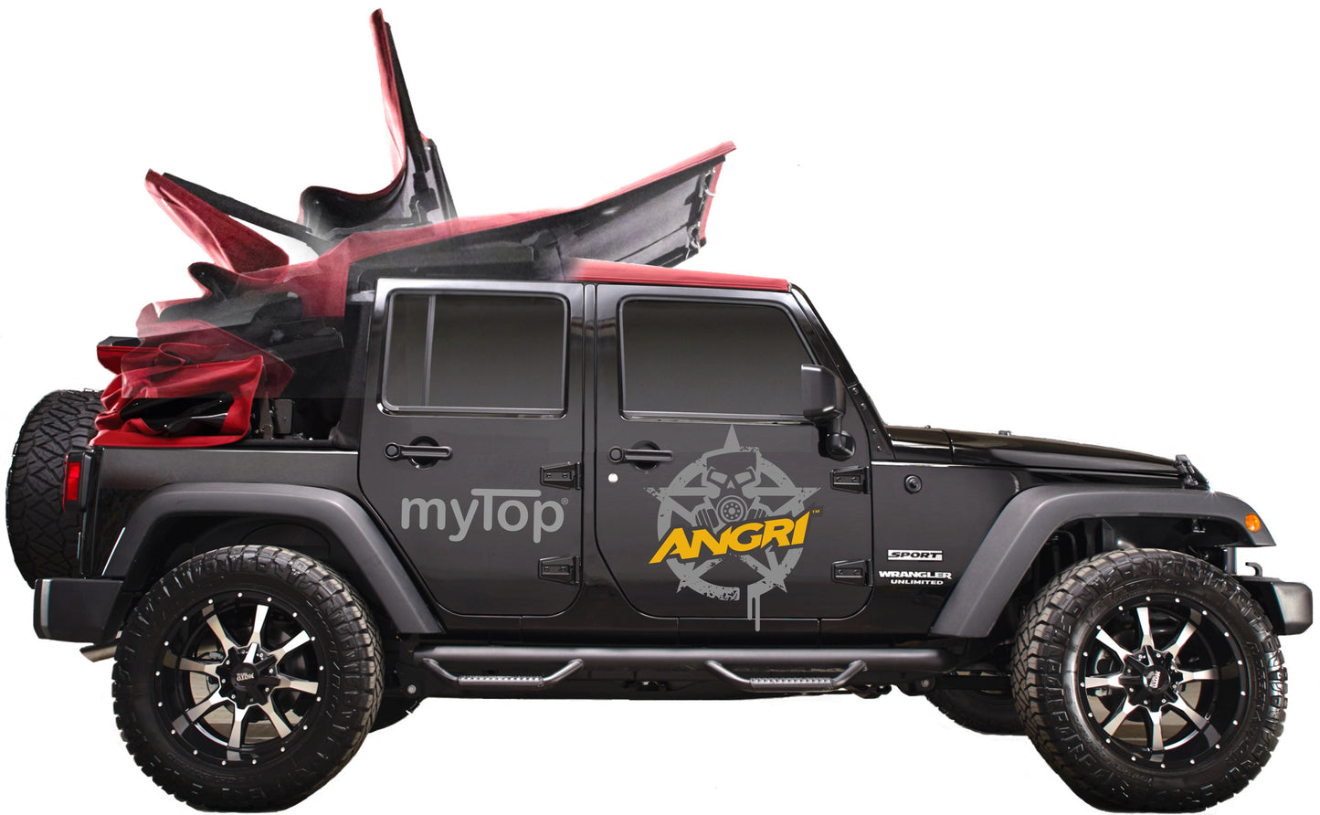 MyTop Powered Automatic Soft-Top for Wrangler 4dr JLU - Square Back (FULLY FITTED @ ANGRi CT)