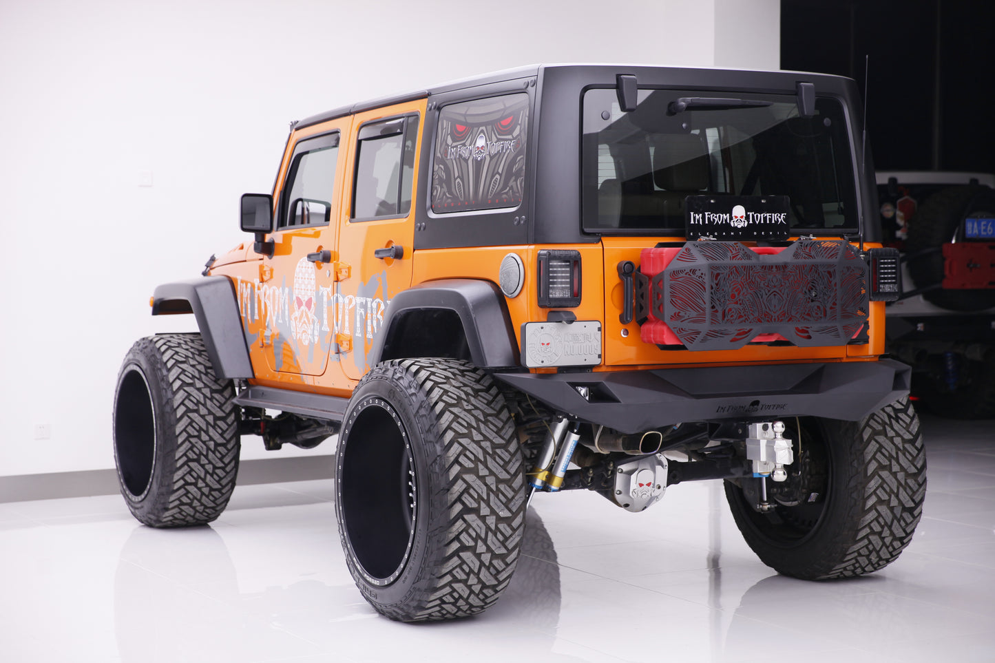 Topfire Blade II Rear Bumper (Full Width) for Wrangler JK JKU