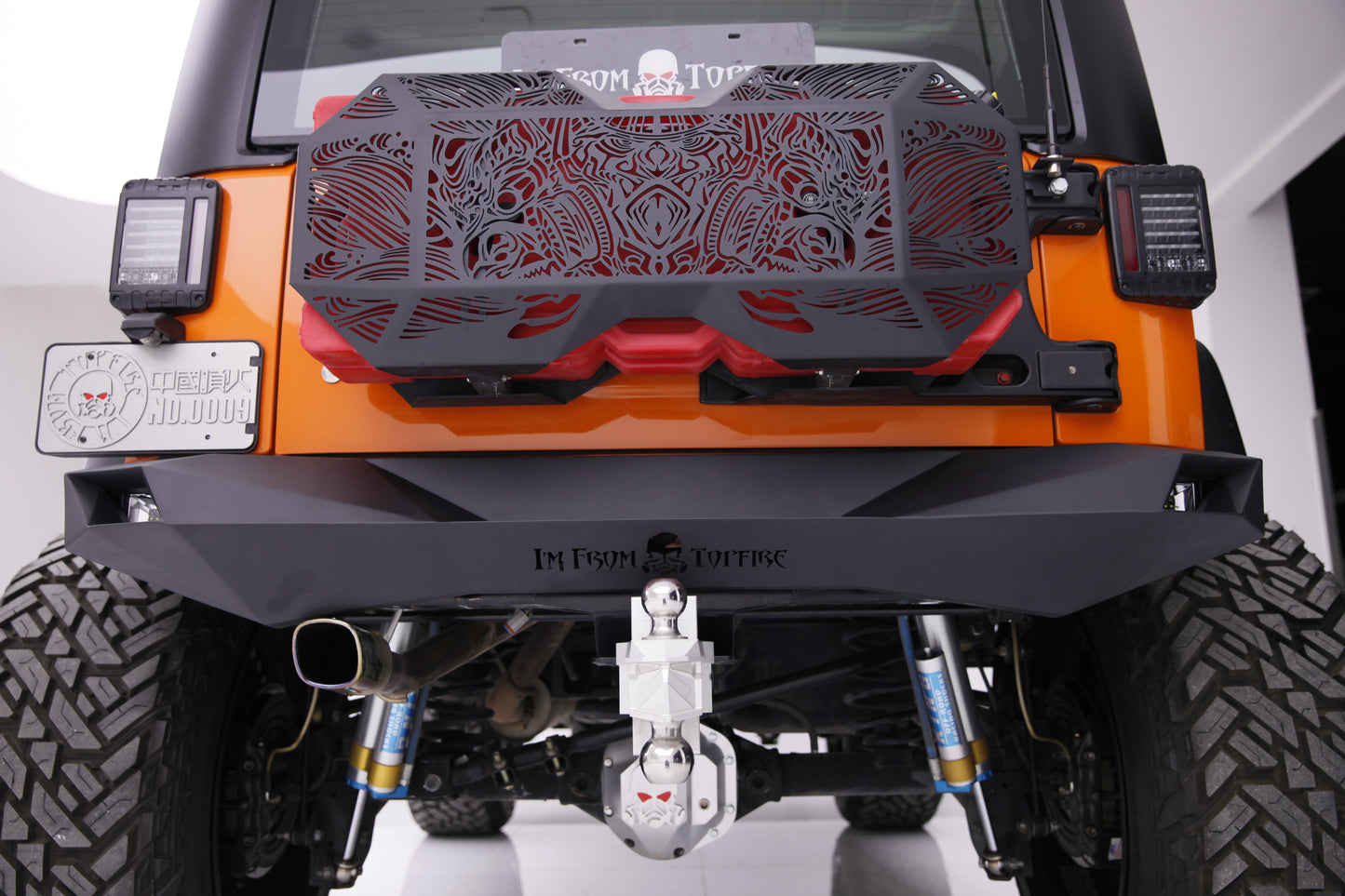 Topfire Blade II Rear Bumper (Full Width) for Wrangler JK JKU
