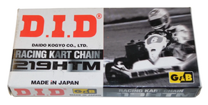 D.I.D. Kart Chain - 219R HTM STD Gold & Black (various sizes)