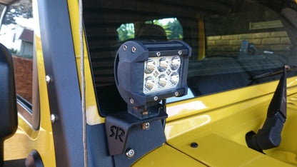 RockRage Windshield Spotlight Brackets for Wrangler JK JKU (Pair)