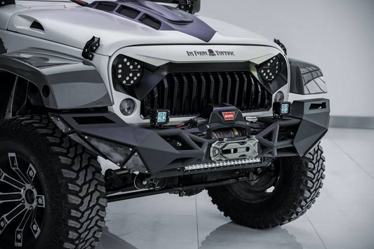 Topfire Fragment II Stainless Steel Front Bumper (Long) for Wrangler JK JKU