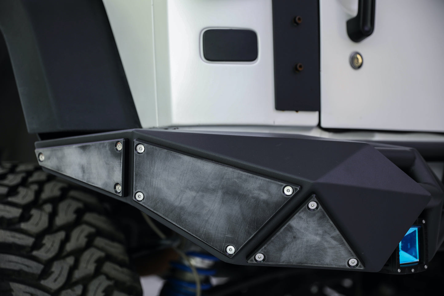 Topfire Fragment II Stainless Steel Rear Bumper (Long) for Wrangler JK JKU