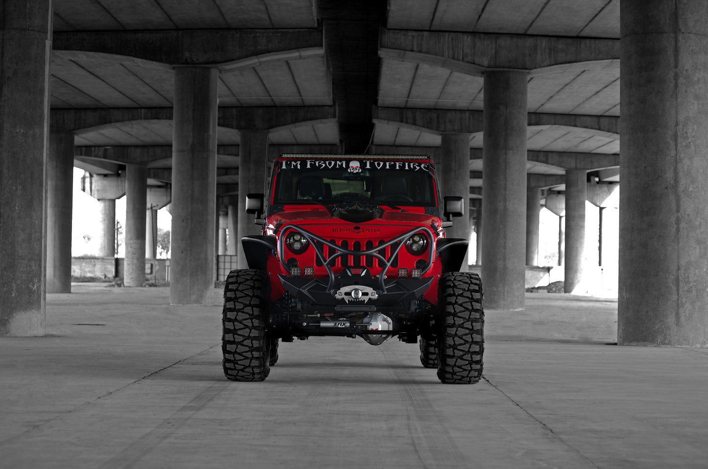 Topfire FURY II with Guard Aluminium Alloy Front Bumper for Wrangler JK JKU