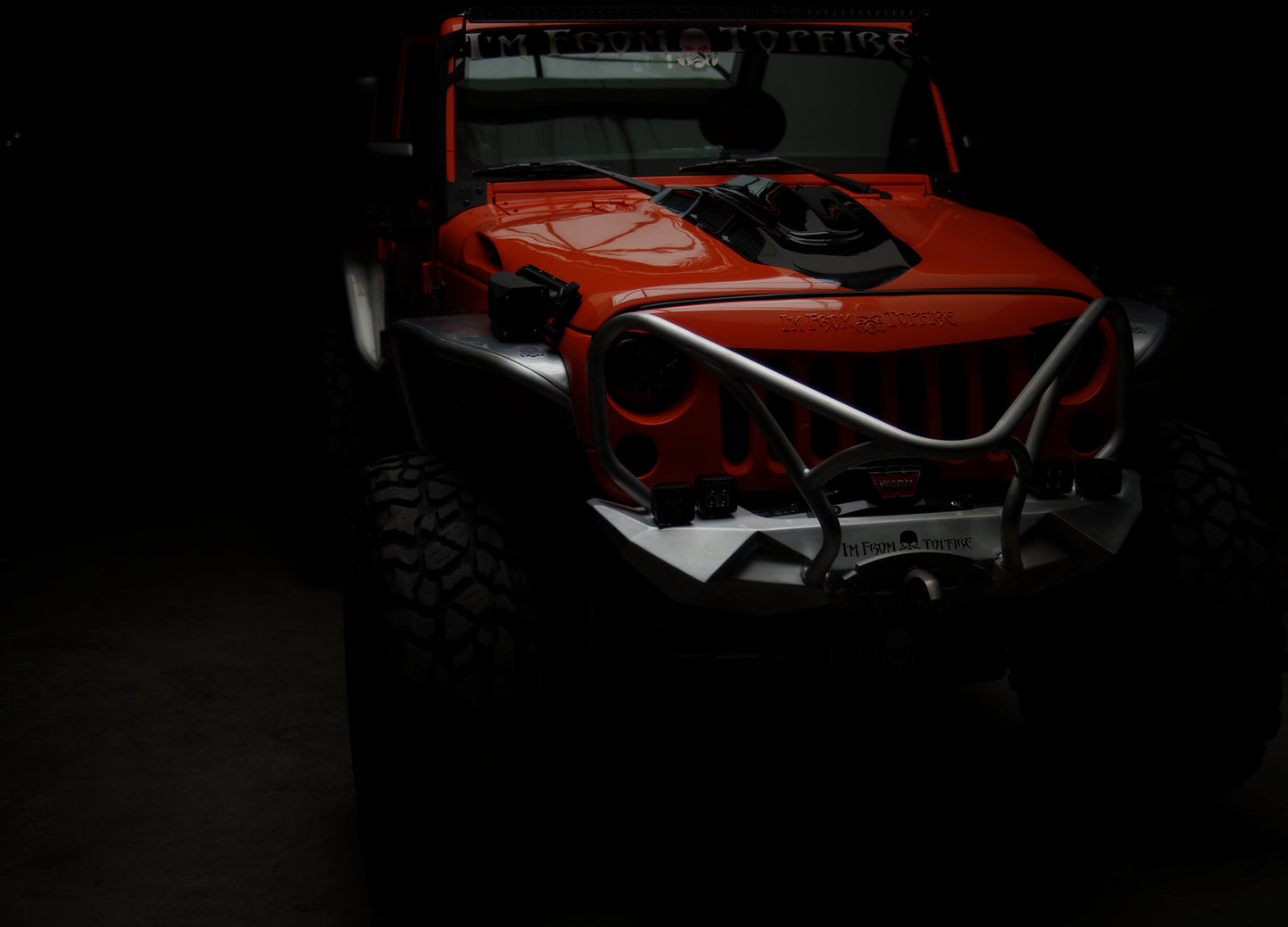 Topfire FURY II with Guard Aluminium Alloy Front Bumper for Wrangler JK JKU