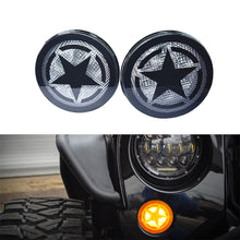 Load image into Gallery viewer, Indicators &#39;JEEP STAR&#39; LED - Front Grill JK/JKU (pair)
