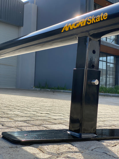 ANGRi Skate ROUND 3Bar Pro Skateboard Grind Rail System - 1.9m Adjustable