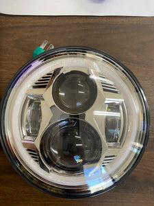 Headlights CHROME Avenger LED DRL Halo for JK/JKU/TJ (pair)