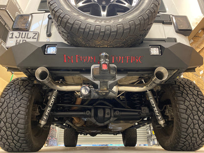 Free-Flow Stainless Steel Dual Pipe Exhaust for Wrangler JK JKU (RETAIL BOX SELF-INSTALL)