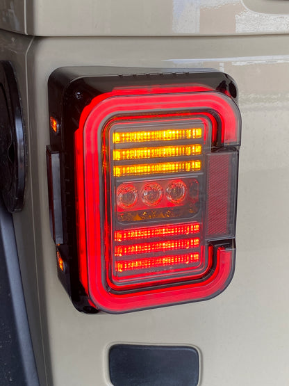 TAIL LIGHTS - CEE 'C' CLEAR SMOKE LED replacement for Wrangler JK JKU (pair)