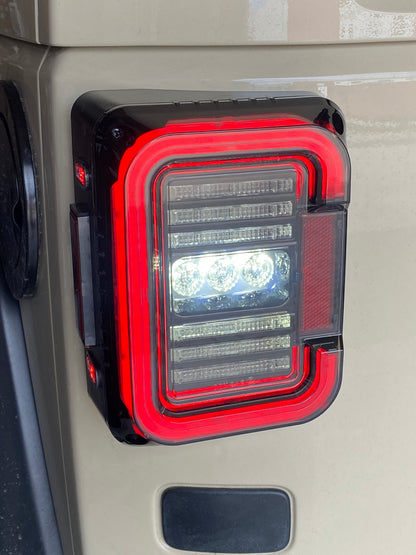 TAIL LIGHTS - CEE 'C' CLEAR SMOKE LED replacement for Wrangler JK JKU (pair)