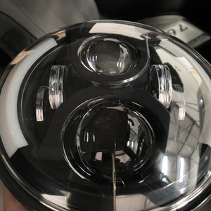 LED Headlights 'SideSlice' with DRL, Clone for Wrangler JK/JKU/TJ (pair)