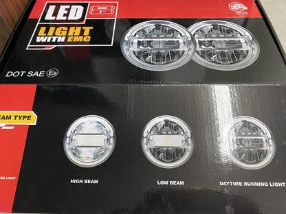 LED Headlights 'KONG JL-Style' with DRL for Wrangler JK JKU TJ (pair) A+ 'Philips' LED