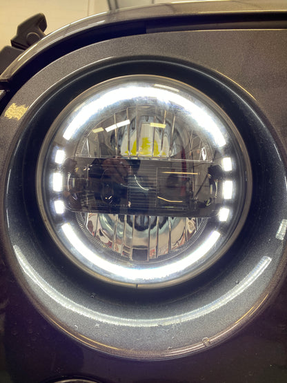 LED Headlights 'KONG JL-Style' with DRL for Wrangler JK JKU TJ (pair) A+ 'Philips' LED