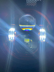 Headlights 'BLACKED OUT' Avenger LED for JK/JKU/TJ (pair)