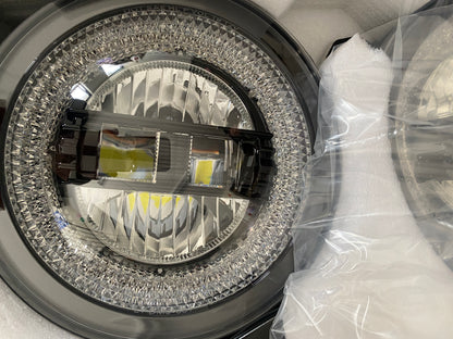 Headlights "9" RGB 'DIAMOND' for Wrangler JL / JLU with DRL (App Controlled) A+ LED