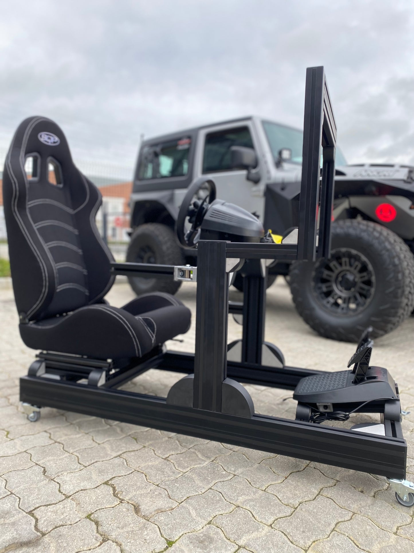 PRO SIM RIG CHASSIS + Integrated Screen System (On Rig) - 'Black Series Shifter'