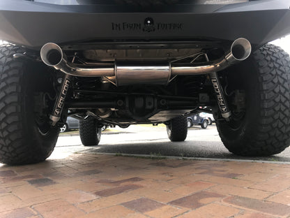 Free-Flow Stainless Steel Dual Pipe Exhaust for Wrangler JK JKU (RETAIL BOX SELF-INSTALL)