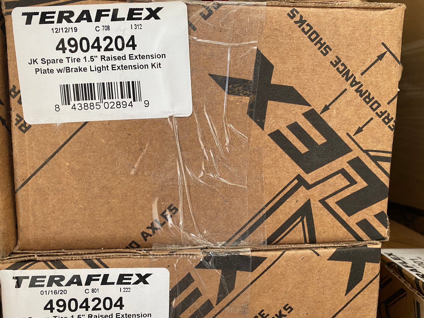 Teraflex Spare Tyre Relocation & 3rd Brake Light Extender Kit for Wrangler JK / JKU