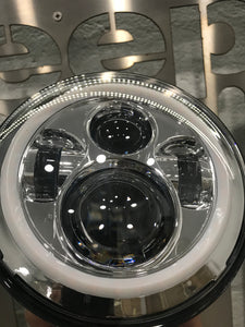 Headlights CHROME LED DRL Halo 'Clone' for JK/JKU/TJ (pair)
