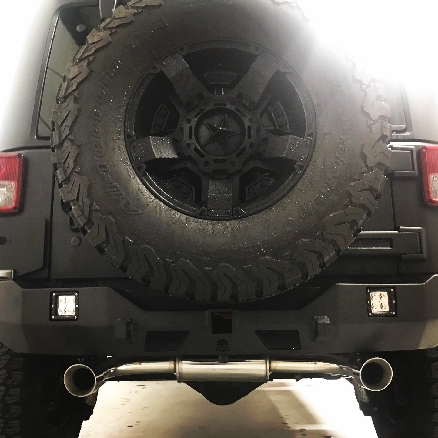 Free-Flow Stainless Steel Dual Pipe Exhaust for Wrangler JK JKU (RETAIL BOX SELF-INSTALL)