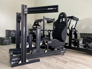 PRO SIM RIG CHASSIS + Triple Screen Stand (Off Rig) - 'Black Series Shifter'