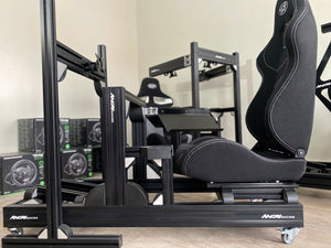 PRO SIM RIG CHASSIS + Single Screen Stand (Off Rig) - 'Black Series Shifter'