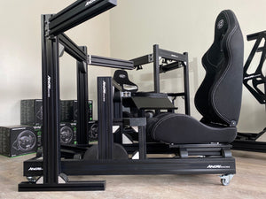 PRO SIM RIG CHASSIS + Triple Screen Stand (Off Rig) - 'Black Series Shifter'