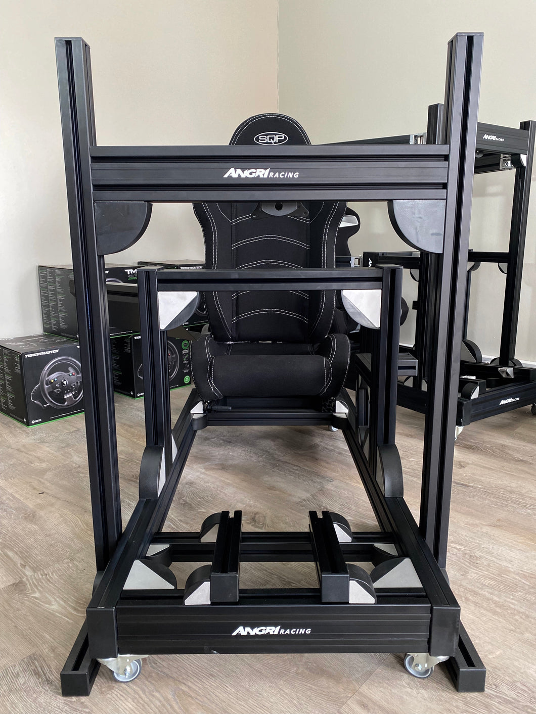 PRO SIM RIG CHASSIS + Single Screen Stand (Off Rig) - 'Black Series Shifter'