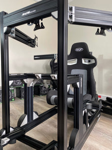 PRO SIM RIG CHASSIS + Integrated Triple Screen System (On Rig) - 'Black Series Shifter'