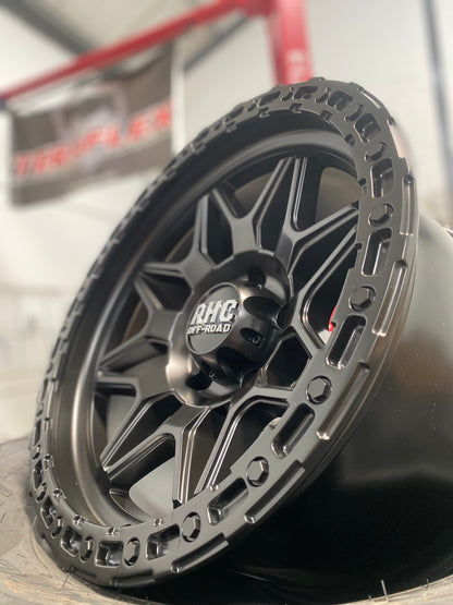 RHC 'SNARE' Rims 17" - Satin Black (set of 5 for Jeep 5x127 17/9 -12 offset)