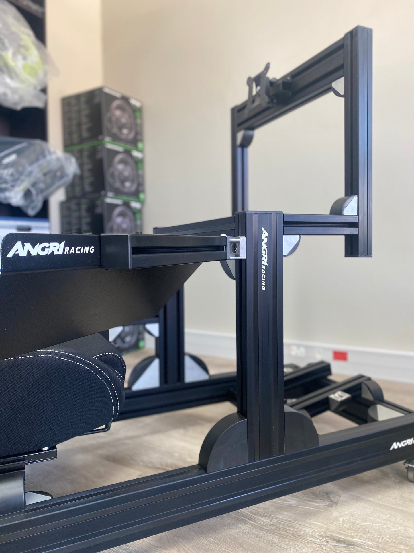 PRO SIM RIG CHASSIS + Integrated Screen System (On Rig) - 'Black Series Shifter'