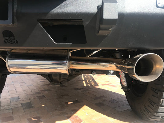 Free-Flow Stainless Steel Single Pipe Exhaust for JK/JKU (RETAIL BOX SELF-INSTALL)