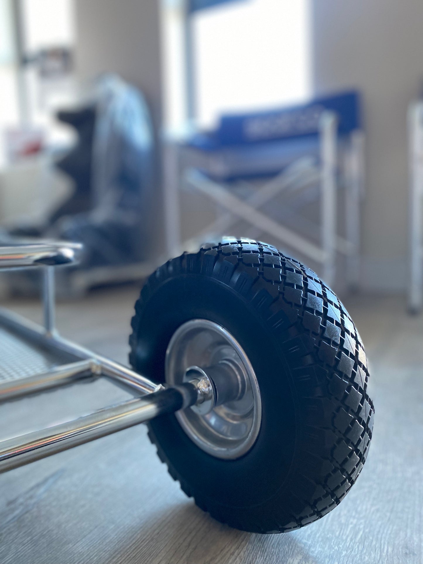 Collapsible KART TROLLEY / STAND - Chrome (Italy import)