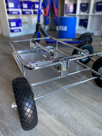 Collapsible KART TROLLEY / STAND - Chrome (Italy import)