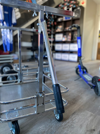 Collapsible KART TROLLEY / STAND - Chrome (Italy import)