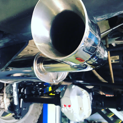 Free-Flow Stainless Steel Dual Pipe Exhaust for Wrangler JK JKU (RETAIL BOX SELF-INSTALL)