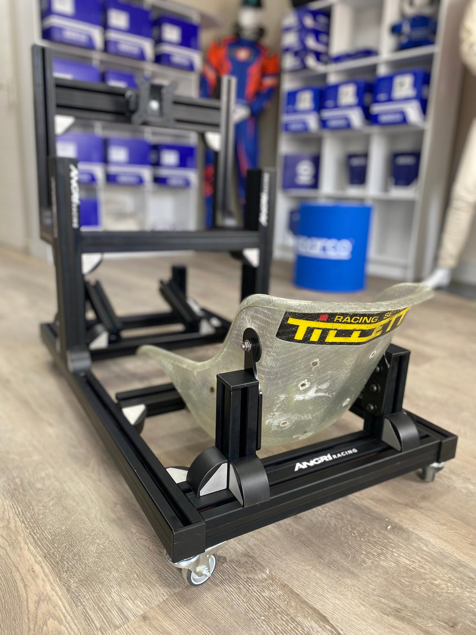 KARTPRO 'Black Series' KARTING SIM RIG (SNR Kart) with Integrated Scre ...