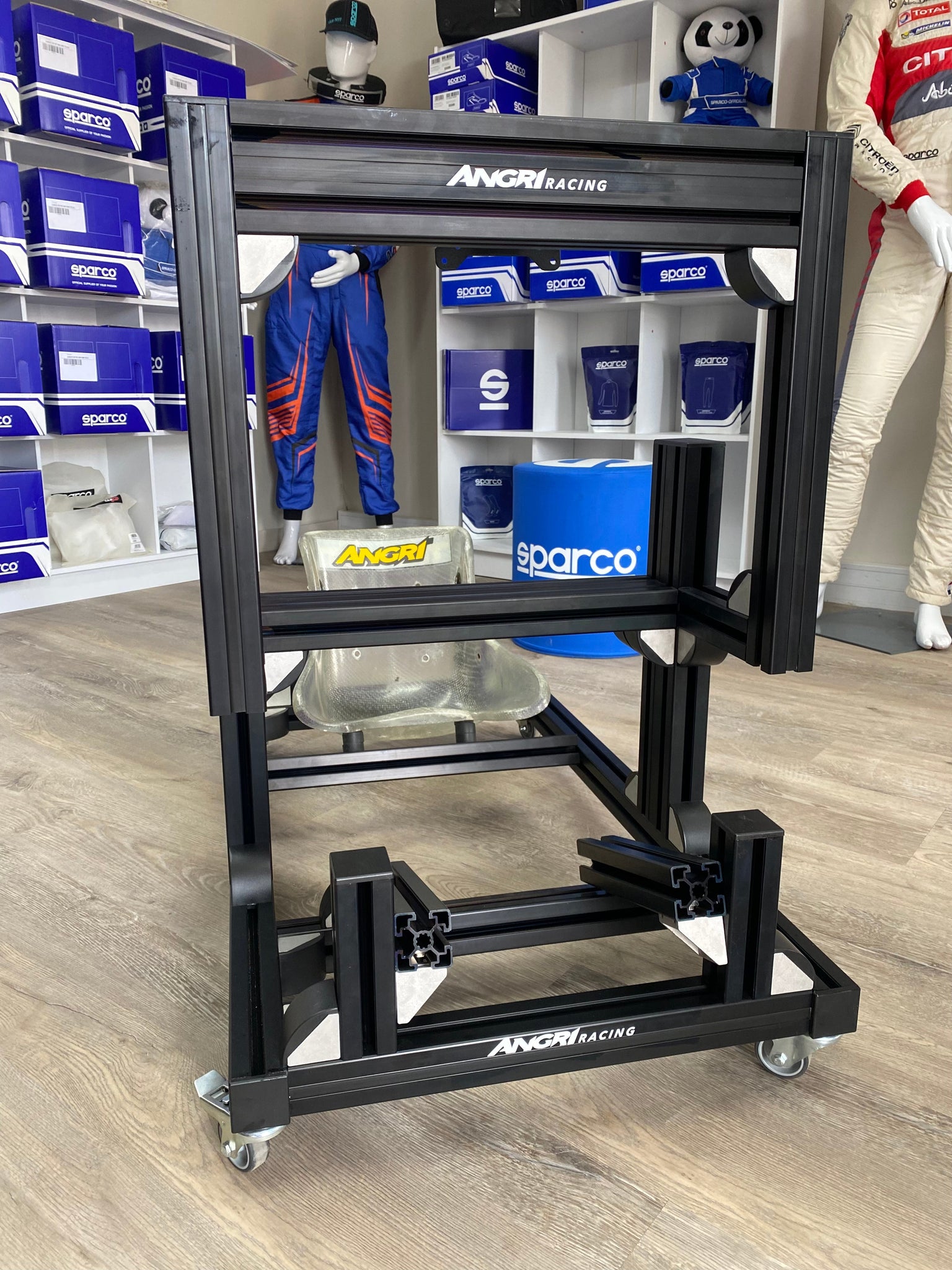 KARTPRO 'Black Series' KARTING SIM RIG (SNR Kart) with Integrated Scre ...