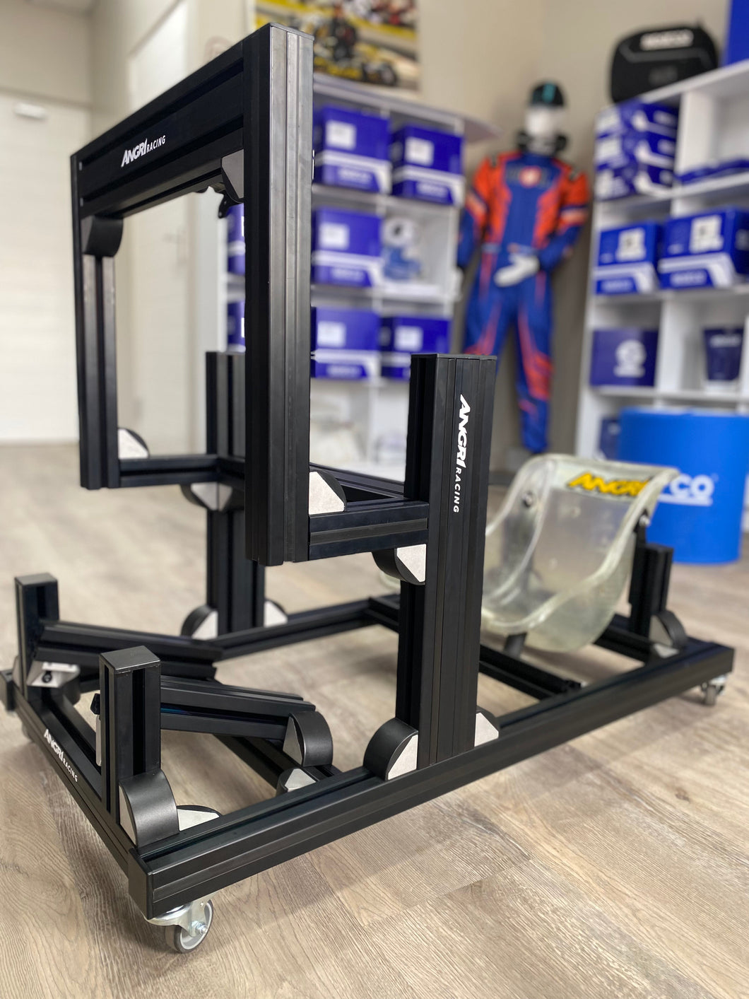 KARTPRO 'Black Series' KARTING SIM RIG (SNR Kart) with Integrated Scre ...