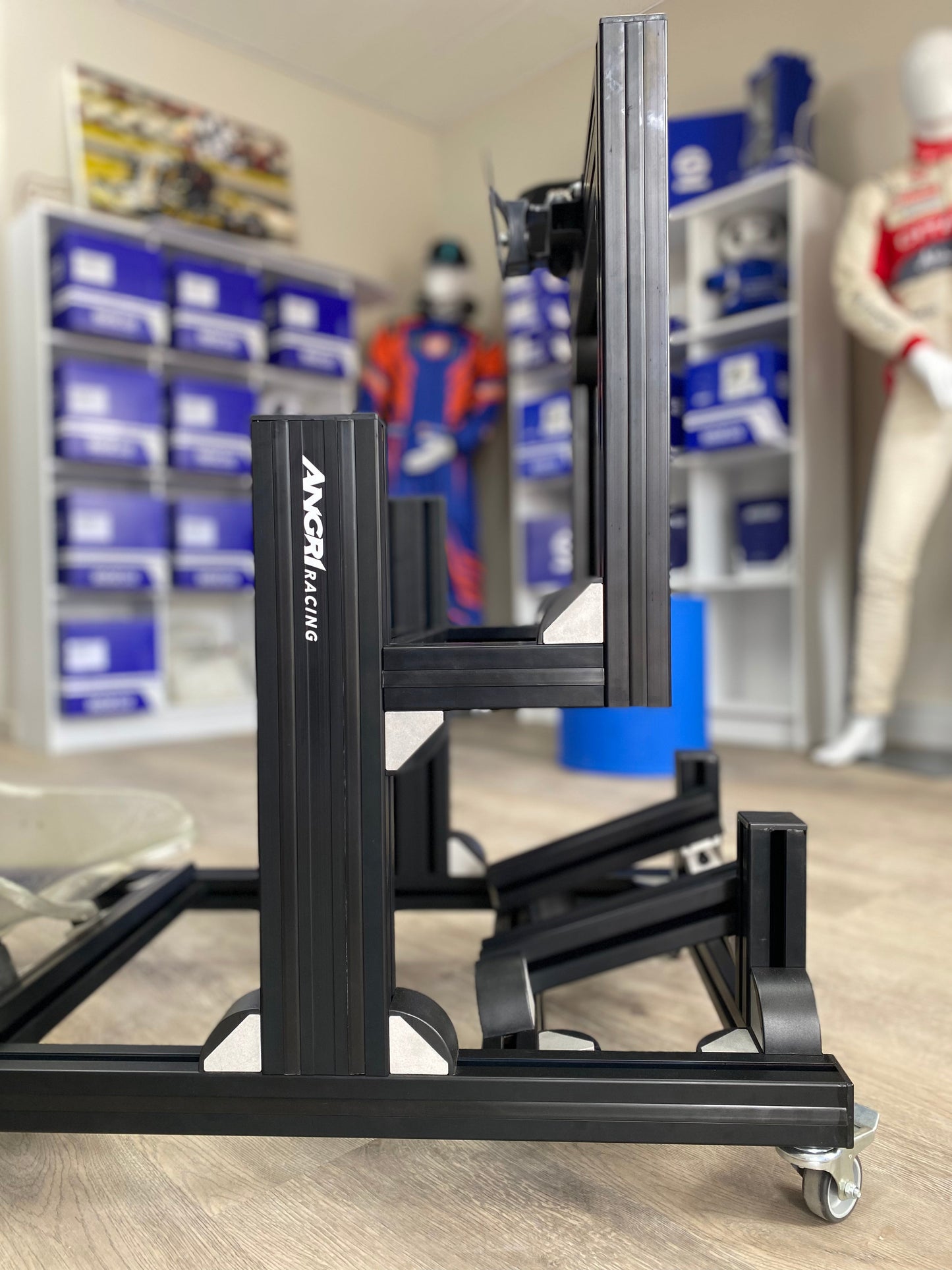 KARTPRO 'Black Series' KARTING SIM RIG (SNR Kart) with Integrated Screen Mount System