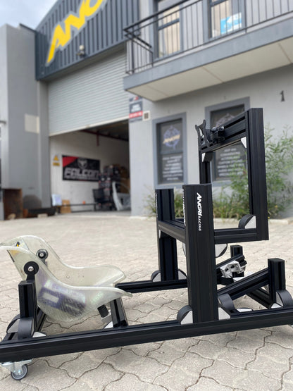 KARTPRO 'Black Series' KARTING SIM RIG (SNR Kart) with Integrated Screen Mount System