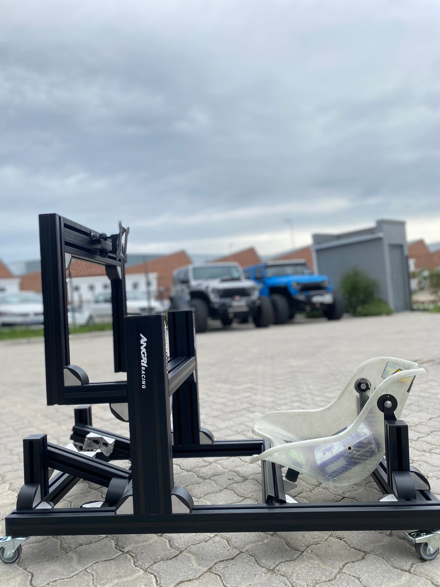 KARTPRO 'Black Series' KARTING SIM RIG (SNR Kart) with Integrated Screen Mount System