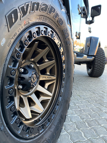 FUEL OFFROAD 'Covert' D696 - Bronze 17" Rims with Black Lip (set of 5 Jeep 9J 5x127) -12