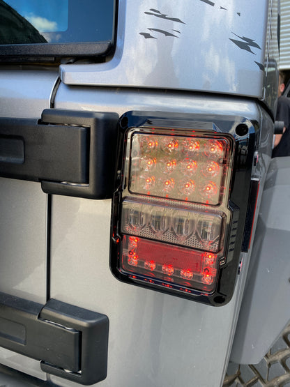TAIL LIGHTS - SPIDER EYES LED replacement for Wrangler JK JKU (pair)