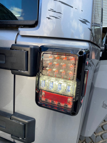 TAIL LIGHTS - SPIDER EYES LED replacement for Wrangler JK JKU (pair)