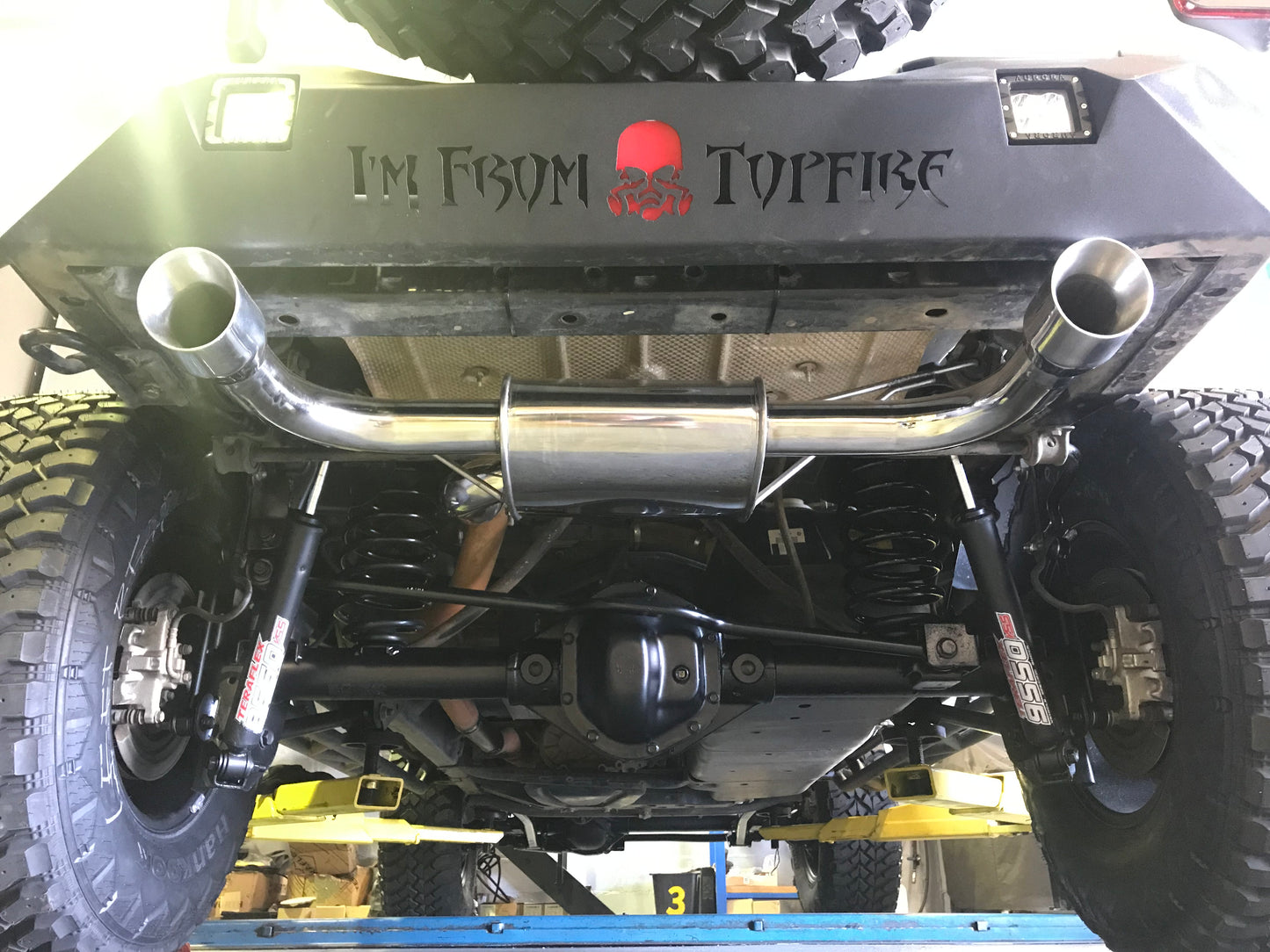 Free-Flow Stainless Steel Dual Pipe Exhaust for Wrangler JK JKU (RETAIL BOX SELF-INSTALL)